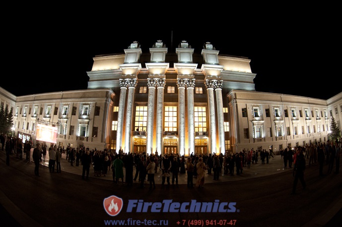 Противопожарные шторы FireTechnics с пределом огнестойкости EI120 Premium (с орошением) для Самарского театра оперы и балета г. Самара